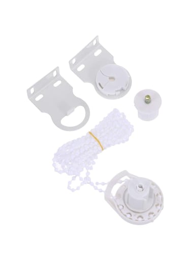 ULTNICE Roller Blind Fitting 1Set Roller Shade Parts Plastic Bracket U- Shape Bead Chain Cord with Roller Shade Clutch Rolling Blind Replacement Repair Kit
