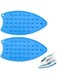 Azonee Silicone Iron Rest Pads, Multipurpose Iron Hot Resistant Mat Protective Pads for Ironing Board, Silicone Heat Resistant Mat for Flat Irons, Curling Irons, Blue, 2 Pcs