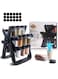 360&Acirc;&deg; Rotating Spice Rack with 18 Glass Jars &acirc;&euro;&ldquo; Stainless Steel Kitchen Organizer Carousel with Airtight Lids for Countertop Storage