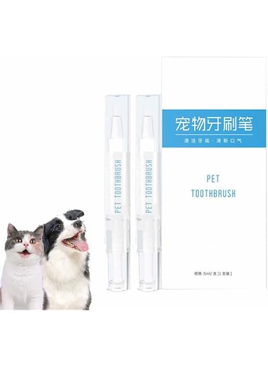 NALACAL Pet Toothbrush Pen for Dog Teeth Cleaning Dog Tartar Remover for Teeth Cat Dog Tooth Whitening Cleaning Tartar Control Kit for Dogs Pets Teeth Cleaning Pen Cats Portable Design