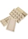 U-HOOME Set of 4 Velvet Stackable Jewelry Organizer Trays for Drawers,Necklace Earring Box Storage Display Holder with Removable Dividers,Jewelry Display Tray for Ring Earring Necklace (Beige)