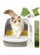 BRKT Cat litter Box + 2 Poop Rolls, صندوق فضلات القطط Extra Large Cat Litter Box with Free Litter Sifting Scoop, Anti-Splashing Box Easy Cleaning Automatic Cat litter box tray box for cat