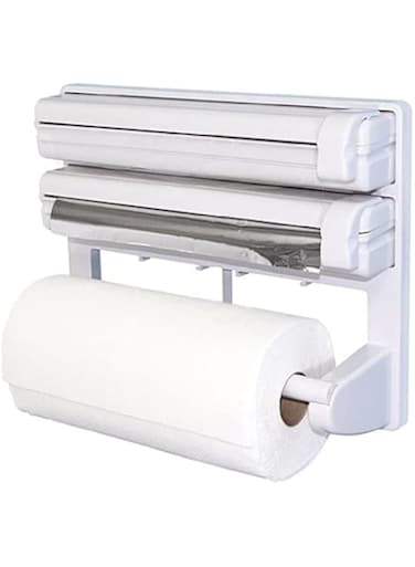 Dubai Gallery 3 In 1 Kitchen Triple Paper Dispenser And Holder White 38X18Cm