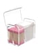 Sooyee Qtip Holder Dispenser for Cotton Ball, Swab, Round Pads, Floss,3 Compartment Plastic Apothecary Jars,Bathroom Organization ,Vanity Organizers and Storage,Clear
