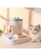 MUMOO BEAR Automatic Pet Feeder Plastic Water Dispenser 2 in 1 Dog and Cat Food Feeder Station Gravity Water Fountain for Cats and Dogs,198809 (Grey)