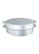 Shallow Cooking Pot Aluminum with Air-tight Lid Hammered Design 54cm