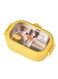 Stainless Steel Lunch Box for Kid School Insulated Bento Lunch Box 2 Compartment Divided Lunch Containers with Lids Leakproof BFA Free Dishwasher Safe Yellow.