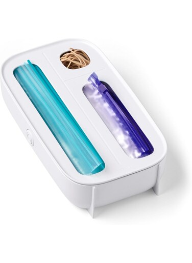 StoraBag Drawer Food Bag Dispenser, 3-Slot Plastic Ziploc Bag Organizer for Kitchen, Holds Food Storage Bags, Freezer Bags, Snack Bags, BPA-Free, Easy to Clean