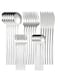 Stainless Steel Knife Fork Spoon Full Set Silver for Home Office Restaurant Hotel Silver