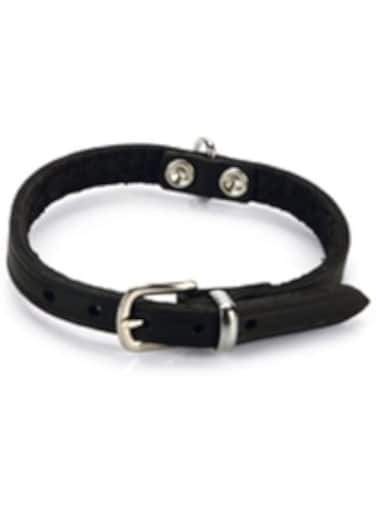 Beeztees Leather Collar Black 32X10