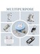 MOBCOS Mini Pouch Keychain &ndash; Cute Round Zipper Coin Purse &amp; Multipurpose Mini Storage Bag with Keyring for Coins, Cash, Keys and Small Essentials   Blue Rabbit