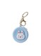 MOBCOS Mini Pouch Keychain &ndash; Cute Round Zipper Coin Purse &amp; Multipurpose Mini Storage Bag with Keyring for Coins, Cash, Keys and Small Essentials   Blue Rabbit