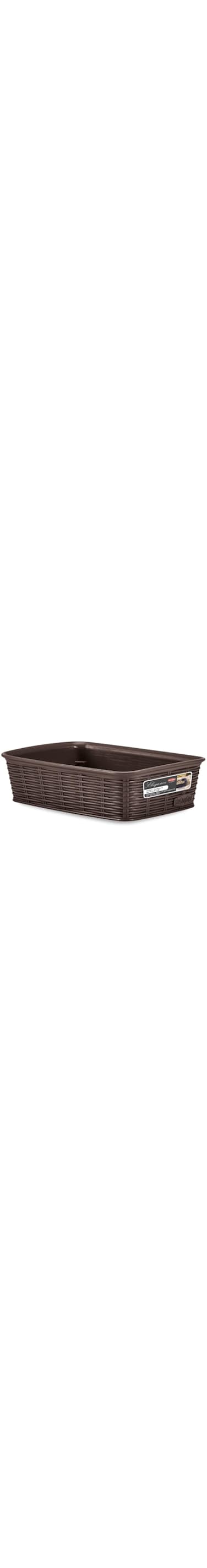 Stefanplast Elegance Basket, Moka, Small/20 X 14 X 6 Cm