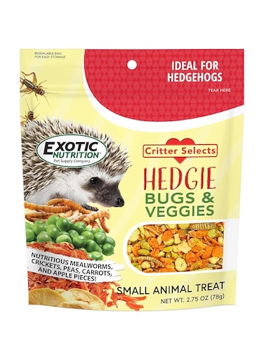 EXOTIC NUTRITION Critter Selects Hedgie Bugs &amp; Veggie 2.75 oz.