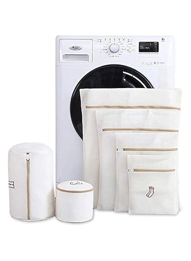 Lovey Laundry Bags, Zippered Mesh Wash Bag Travel Storage Organize Bag Protects Delicates, Blouses, Hosiery, Bras and Underwear from Other Clothes in The Washing Machine - Great for Travel - 6 Pack