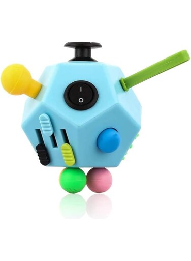 AMERTEER 12-Sided Fidget Dodecagon Toy for Stress Relief &amp; Anxiety, Sensory Fidget Cube for ADHD, Autism, OCD, Kids &amp; Adults, Portable Relaxation &amp; Focus Tool, Durable Anti-Anxiety Gift