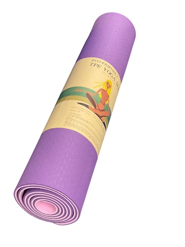 6mm Non Slip Exercise Mat for Yoga, Pilates, Gym &amp; Home Workouts Purple