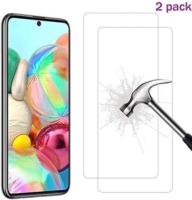 Muzz 9H Anti-Explosion Glass Screen Protector for Samsung Galaxy A71 (Black)