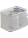 Inomata Hokan-sho Plastic Mini Seasoning Pot Organizer, White