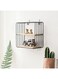 Bathroom Wall Shelf Black/Brown One Size