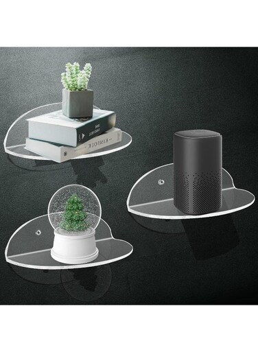 Floating Shelf Wall 3 Pieces Wall Shelf Transparent Acrylic Floating Shelf