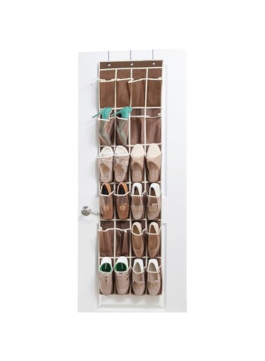 Zober Over the Door Shoe Organizer - 24 Breathable Pockets, Hanging Shoe holder for Maximizing Shoe Storage. by ZOBER