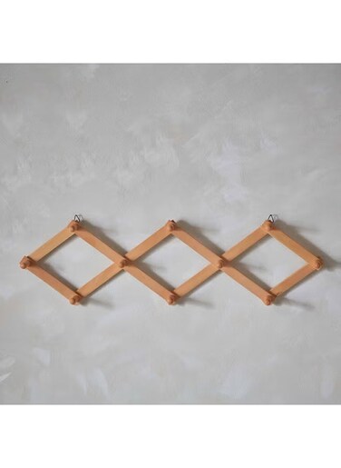 ​​Extendable Wooden Wall Hanger, Expandable Coat Rack Wall Mount, Expanding Hat Rack for Wall