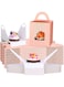 S SYMEFER Single Cupcake Containers - 50 Pack Large Individual Cupcake Boxes Carrier with Insert &amp; Handles and Window For Birthday Party Pastries, Cookies, Small Cakes, Pie, Cupcakes Use (Pink)