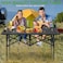 Lightweight Folding Camping Table &ndash; Portable Outdoor Picnic, BBQ, Beach &amp; Fishing Table with Carry Bag, Strong X-Frame Stability 95&times;55&times;50 cm
