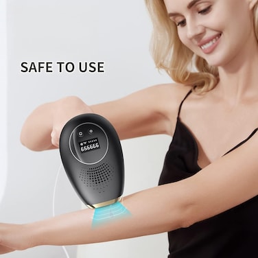 Laser Hair Removal Device, At-Home Permanent Hair Remover with Ice Cooling for Painless &amp; Private Use, Salon Results for Full Body (Face Legs Bikini), Salon Results at Home