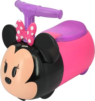 Kiddieland: Zoom Zoom Ride On - Minnie - Lights &amp; Sounds, Disney Junior Foot-To-Floor Vehicle, Interactive Dashboard, Foldable Handle, Toddler 12-36Mo
