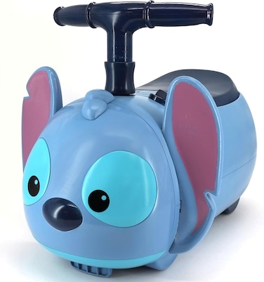 Kiddieland: Zoom Zoom Ride On - Stitch - Lights &amp; Sounds, Disney Foot-To-Floor Vehicle, Interactive Dashboard, Push/Pull Handle, Toddlers 12-36Mo