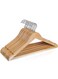 360 degree Rotating Space Saving Non-Slip Designed Hanger Set Brown/Silver