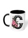 Ceramic Coffee Mug with Initial Design Printed Gift for Coffee and Tea Lovers 11 Oz alphabet C
