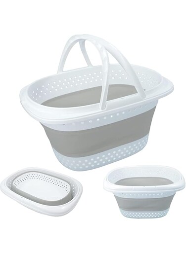 Mesh Popup Hamper - Foldable Lightweight Laundry Basket for Washing, Durable Clothing Storage for Kids Room, College Dorm, Home, Travel &amp; Camping (18L)