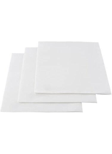 Luxenap 15.75 Inch Dinner Napkins, 50 3-Ply Disposable Napkins - Linen Feel, Soft And Absorbent, White Paper Folded Napkins, Square, For Lunch, Dinner, Or Everyday Use - Restaurantware