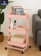 3 Tier Metal Utility Multipurpose Trolley Organizer Cart With Wheels For Office, Kitchen Bathroom Bedroom Black 43x36x86.5cm
