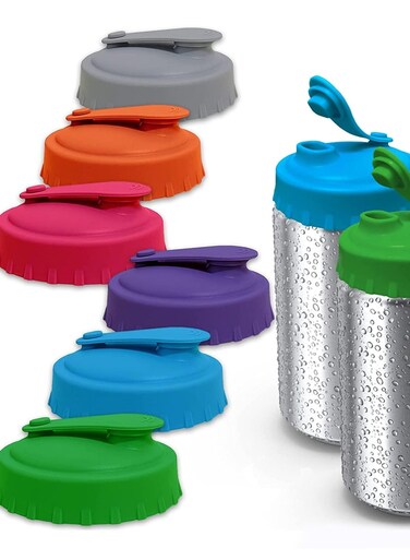 Reusable Silicone Can Lids for Soda and Beer, Spill-Proof Covers to Keep Drinks Fizzy, Food Grade and Versatile for All Standard Cans