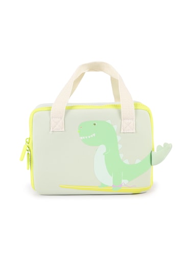 Neoprene Lunch Bag Surfing Dino - Ice Mint
