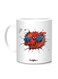 Styles Spiderman 3D Break Through Printed Mug White/Red/Blue 10cm