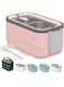 ELLEMENTEL Stainless Steel Lunch Box for Kids &amp; Adults, 2 Layers Food Container with Spoon &amp; Fork, Leakproof Tiffin for Office