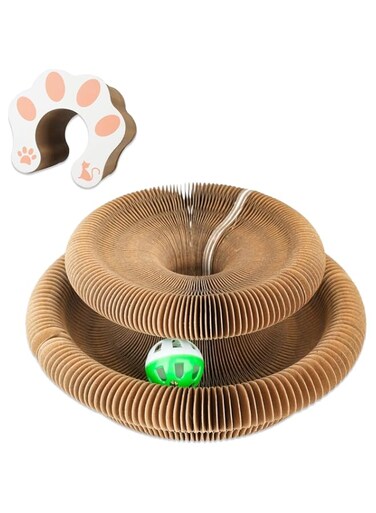 Cat Accordion Cat Toy Kitty Kurlz Cat Toy Ball Scratch Pad Magic Organ Cat Scratching Board Cat Scratcher 1 Pack