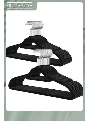 30 Pieces Anti-Slip Velvet Clothes Hanger Suit For Clothing Store Storage Home Clothes Hanging Magic Clothes Hangers Ultra Thin Space Saving Hook,Black