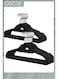 30 Pieces Anti-Slip Velvet Clothes Hanger Suit For Clothing Store Storage Home Clothes Hanging Magic Clothes Hangers Ultra Thin Space Saving Hook,Black