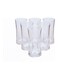 6-Piece Tableware Oval Shape Glass Clear 250mm