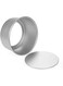 5Pcs Aluminum Alloy Round Cake Mould Chiffon Cake Baking Pan Pudding Cheesecake Mold Set With Removable Bottom, Silver