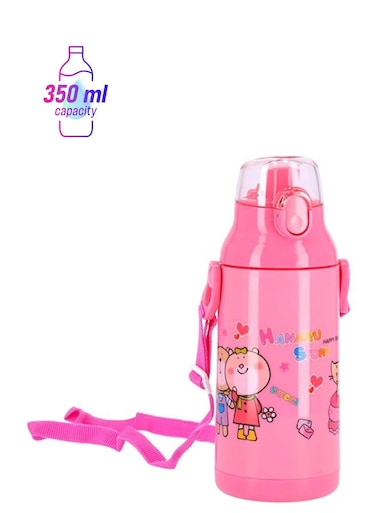 Water Bottle Pink/Black/Yellow 350ml