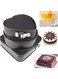 Dubai Gallery 3Pcs/Set Square Round Heart Shape Cake Mold Non Stick Baking Tray With Buckle Bakeware Black 27 * 27 * 27Cm