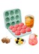 9 Hole Silicone Rose Ice Cube Mold Ice Ball Maker with Lid Silicone Sphere Ice Cube Tray Sphere Ice Cube Mold Silicone Ice Ball Maker Ice Cube Container for Cooling Whiskey Cocktail Juice Green