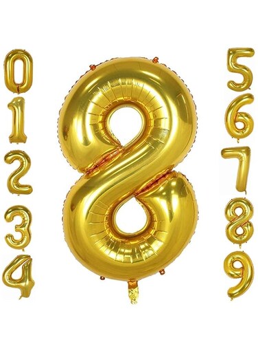 Dawen Shop Gold number balloons 40inch helium birthday balloons foil mylar digital balloons for birthday engagement wedding bridal shower anniversary (8)